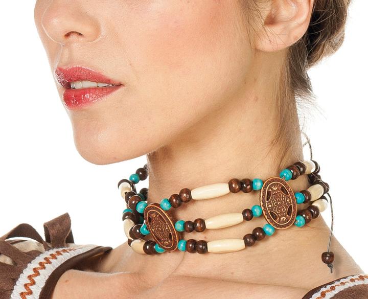 Actual product image Wilbers Holzperlen Indianer Halskette