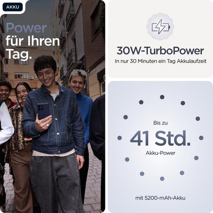 Produktbild Motorola Moto G86 (256 GB, Dark Blue, 6.67", Dual SIM, 50 Mpx, 5G)