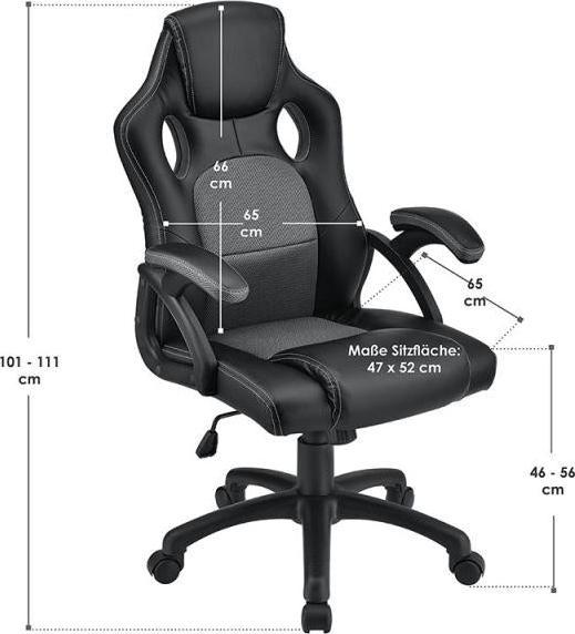 Immagine prodotto Juskys Sedia da ufficio da corsa Montreal