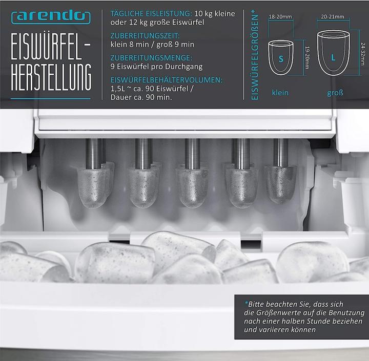 Actual product image Arendo Eiswürfelmaschine