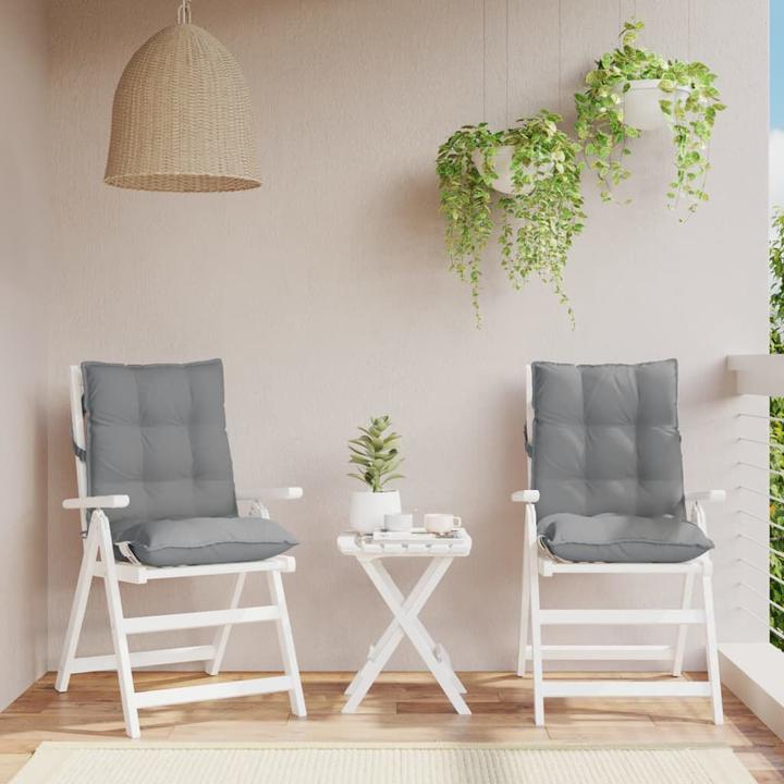 Image du produit VidaXL Coussin pour chaise à dossier bas 2 pcs. Tissu Oxford (100 x 50 x 7 cm)