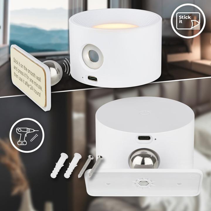 Produktbild B.K.Licht Magnetische Akku LED Wandleuchte (150 lm)