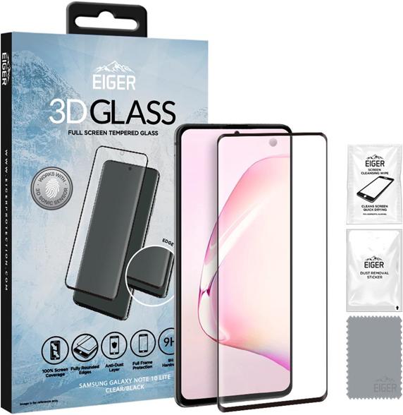 Actual product image Eiger Mountain Glass Clear Edge (1 Piece, Samsung Galaxy Note 10 Lite)