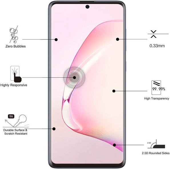 Actual product image Eiger Mountain Glass Clear Edge (1 Piece, Samsung Galaxy Note 10 Lite)