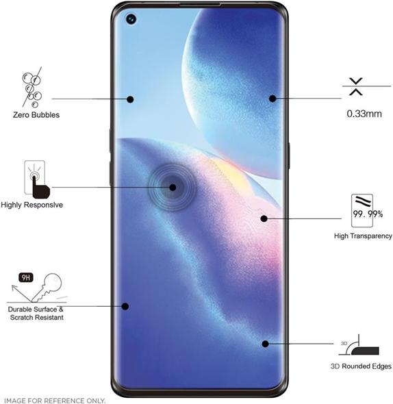 Image du produit Eiger Cas en verre 3D friendly (1 pièce(s), Oppo Find X3 Neo)