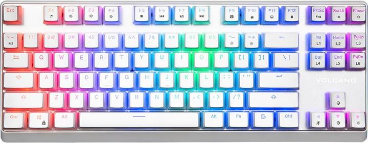 Modecom VOLCANO LANPARTY RGB Pudding mechanická herní klávesnice (OUTEMU Brown), LED podsvícení, US (US, Cablato)