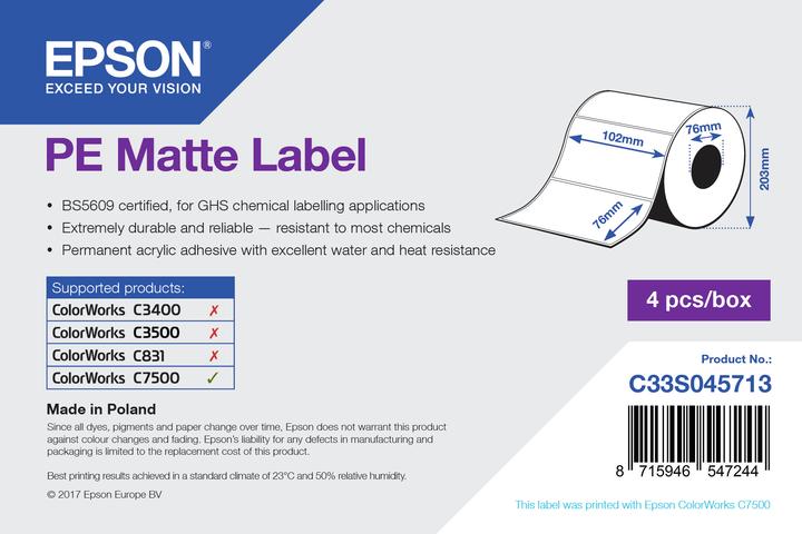 Produktbild Epson PE Permanent-Akrylaufkleber, matt, gestanzt
