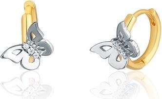 Produktbild JVD Matching bicolor earrings Butterfly with zircons SVLE1864X75BK00