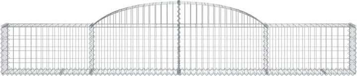 Produktbild VidaXL Gabionen mit Hochbogen 11 Stk. 300x30x40/60 cm Verzinktes Eisen