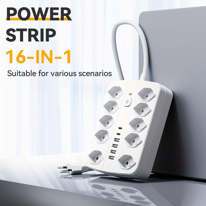 Image du produit PhoneLook 16-in-1 Steckdosenleiste (16 x, USB, Type 13, 3 m)