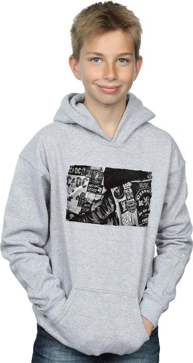 Immagine prodotto AC/DC Felpa con cappuccio della collezione Badges And Posters dei ragazzi (152, 158)