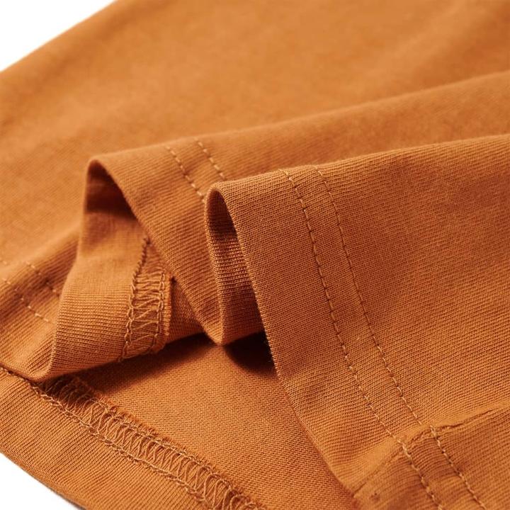 Actual product image VidaXL Children's long-sleeved shirt dark ochre 104,Material: 100 (104)