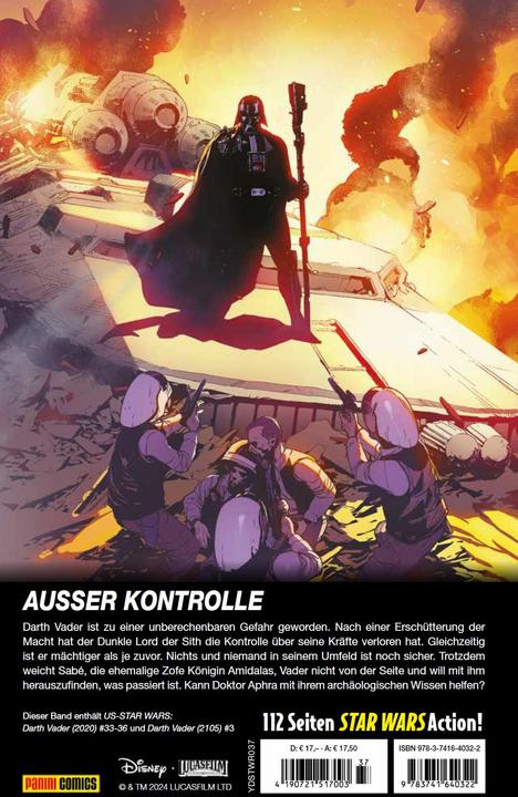 Produktbild Panini Star Wars Comics: Darth Vader - Darth Vader entfesselte Macht (Deutsch, Raffaele Ienco, Adam Gorham, Greg Pak, 2024)