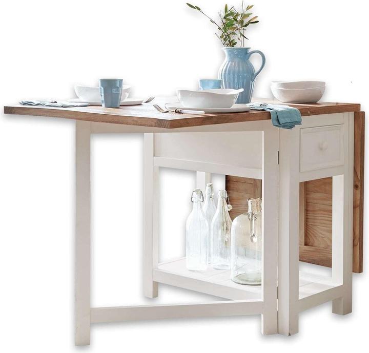 Immagine prodotto Loberon Tavolo Dale bianco antico/marrone (160 x 78 x 80 cm)
