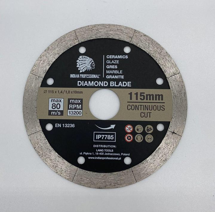 Produktbild Indian Professional Diamantscheibe 115 mm x 1,6 mm x 22,2 mm Kontinuierlicher Schnitt