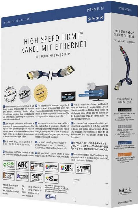 Produktbild Inakustik HDMI (Typ A) — HDMI (Typ A) (2 m, HDMI)