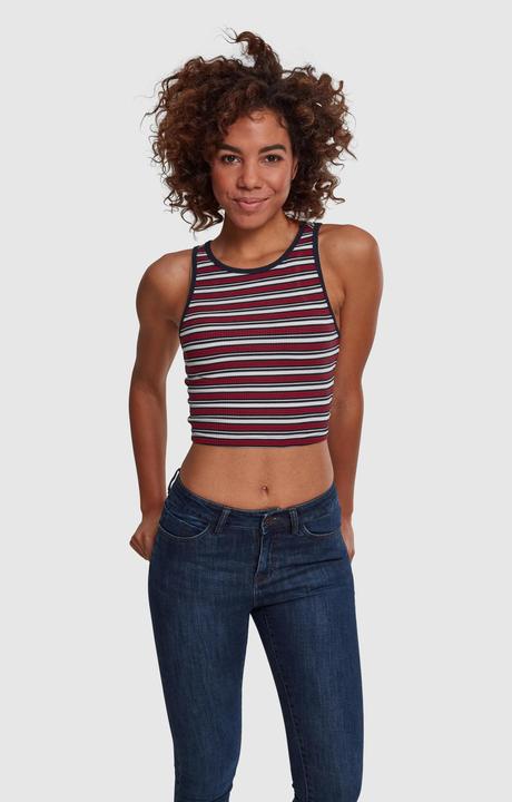 Actual product image Urban Classics Ladies Rib Stripe Cropped Top (L)