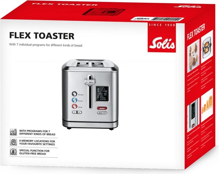 Immagine prodotto Solis Tostapane Flex 8004 - Tostapane Broodrooster - Met met metheugenfunctie