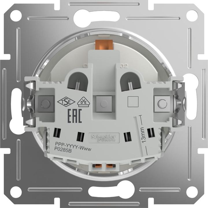 Actual product image APC Schneider Electric socket outlet Asfora White (RAL 9003) EPH2970121D