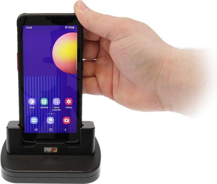 Actual product image Brodit 216368 Table Charging Station 1-Compartment Mobile Charger Samsung Galaxy Xcover 5 Black (5 W)