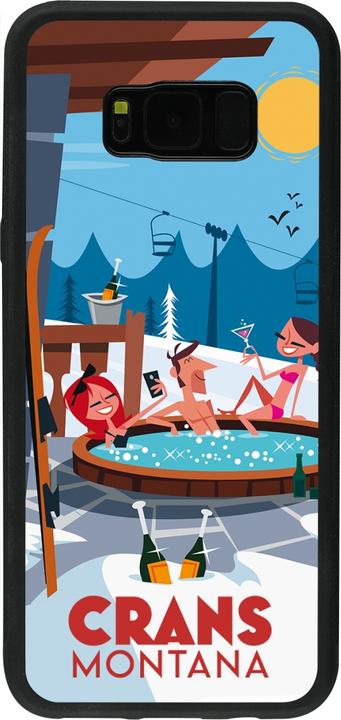 Actual product image PhoneLook Coque Silicone rigide noir Crans-Montana Mountain Jacuzzi (Samsung Galaxy S8+)
