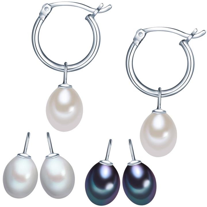 Produktbild Valero Pearls Damen Sterling Silber Süsswasser-Zuchtperle silber - 3106 (Sterling Silber)