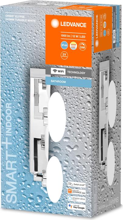 Immagine prodotto Ledvance Smart+ parete Orbis Elypse IP44 TW 34 cm Chrome 2x5W 1000Lum (1000 lm)