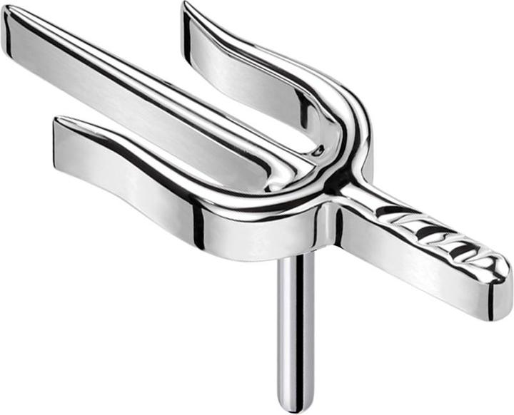 Produktbild Star Piercing Threadless Dreizack silber (ohne Messing, Titan G23)