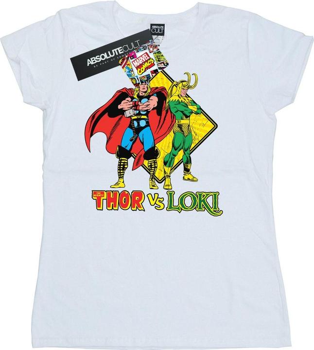 Actual product image Womens/Ladies Thor Vs Loki Cotton T-Shirt (XXL)