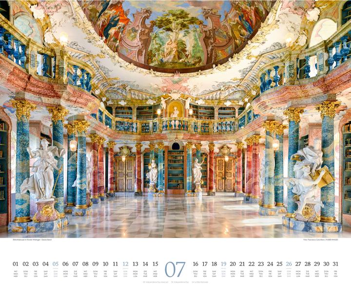Produktbild Welt der Bücher - Bibliotheken-Kalender 2026 (54 x 48 cm, Harter Einband, Englisch, Französisch, Deutsch)