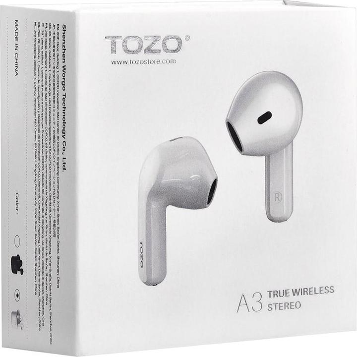Actual product image Tozo Earbuds TWS A3 white (ANC, 5 h, Wireless)