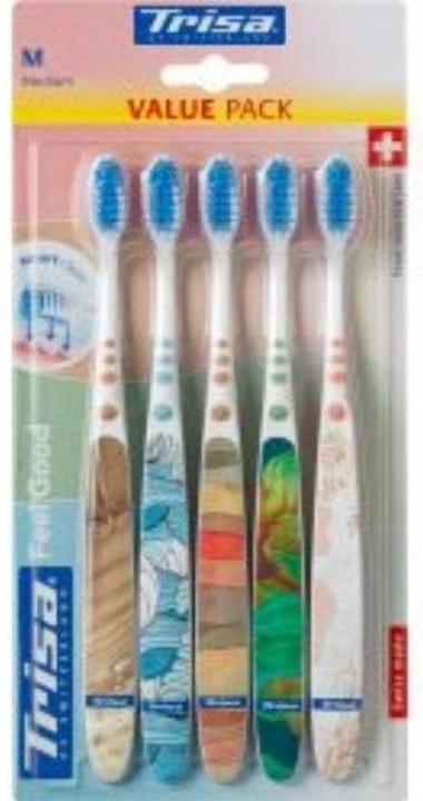 Trisa Feelgood Zahnbürste medium 5 Stk (Mittel, 5 x)