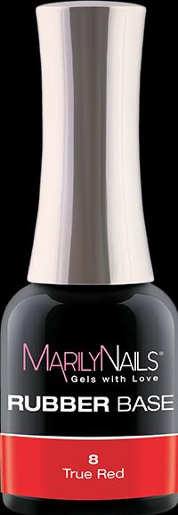 BrillBird Rubber Base - 08 True Red 7ml (08 TRUE RED, Gel-Effekt Nagellack)