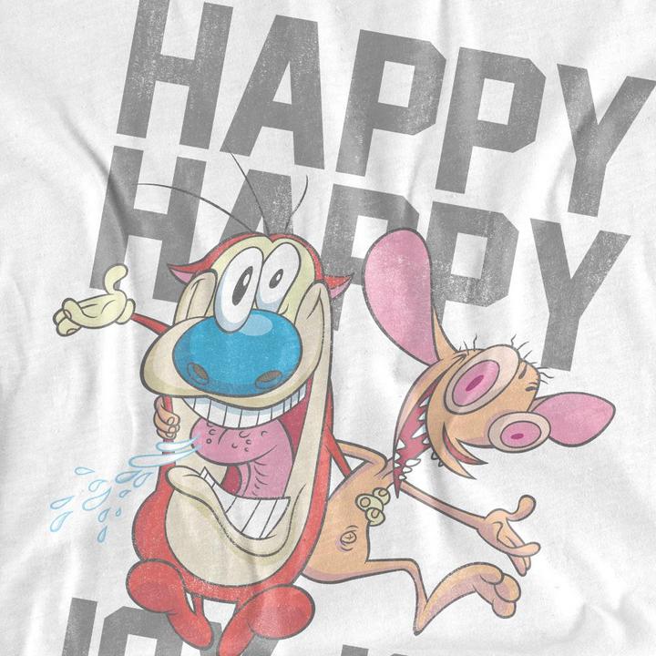 Immagine prodotto Ren & Stimpy Happy Happy Joy Joy Maglietta Adulto Unisex (S)