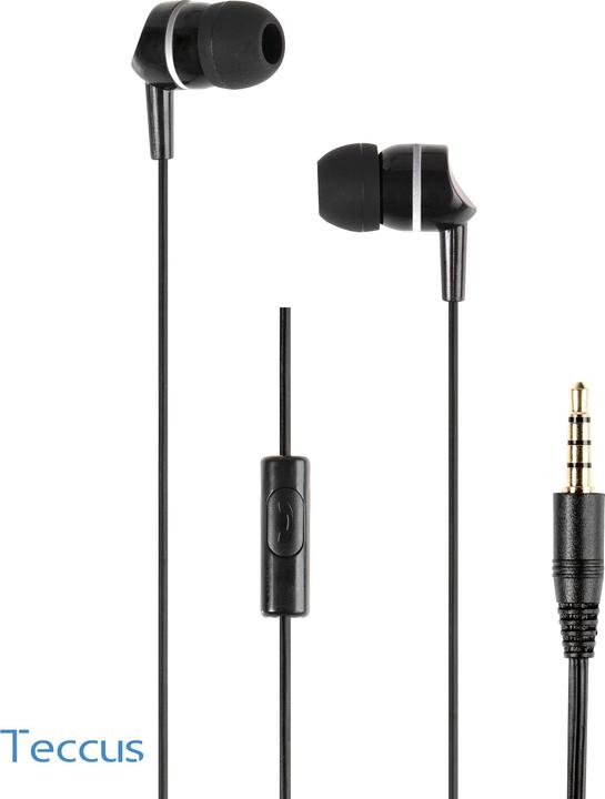 Actual product image Teccus In Ear headphones with headset function, black (Cable)