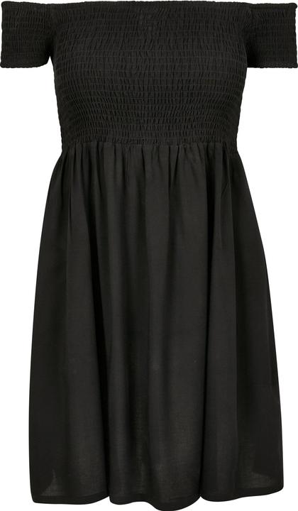 Urban Classics Ladies Smoked Off Shoulder Dress
