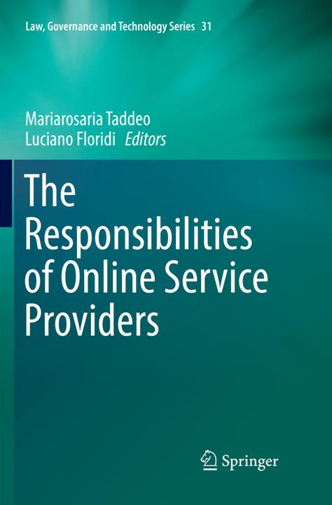 Actual product image The Responsibilities of Online Service Providers (Luciano Floridi, Mariarosaria Taddeo, 2018)
