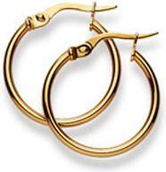 Produktbild Natsumi Schmuck Creolen Gelbgold 9K/375 Ø 17mm Rund (375/9 K Gelbgold)