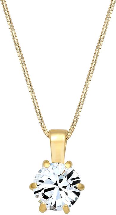 Elli Halskette Panzerkette Basic Kristalle 925 Silber (Glaskristall, 925er Sterling Silber)