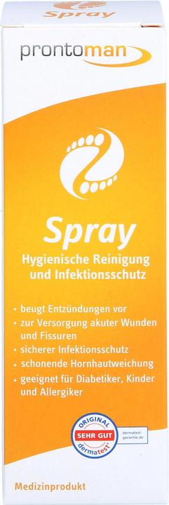 Actual product image Prontoman Foot care spray, 75 ml solution (Foot deodorant & powder, 75 ml)