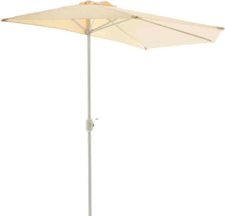Produktbild VCM Balkon-Sonnenschirm Beige halbrund Gartenschirm Sonnenschutz 2,7m mit Kurbel (2.70 m)
