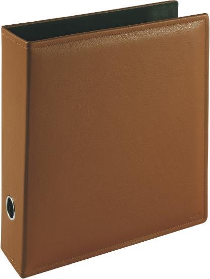 Läufer Ordner A4 breit Scala Leder cognac (A4, 60 mm, 1 Stück)