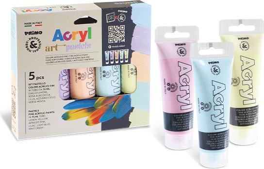 Produktbild Primo Pack 5 Acrylfarben (Multi, 75 ml)