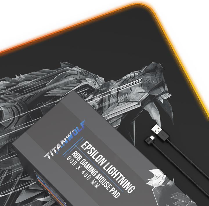 Immagine prodotto Titanwolf Tappetino per mouse da gioco RGB (XL)