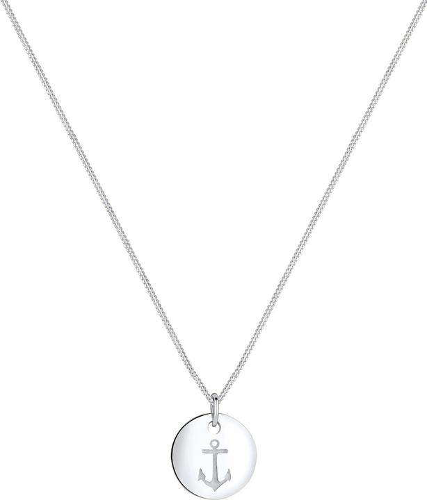 Produktbild Elli mit runden Anhänger Anker Symbol (Sterling Silber, 45 cm)