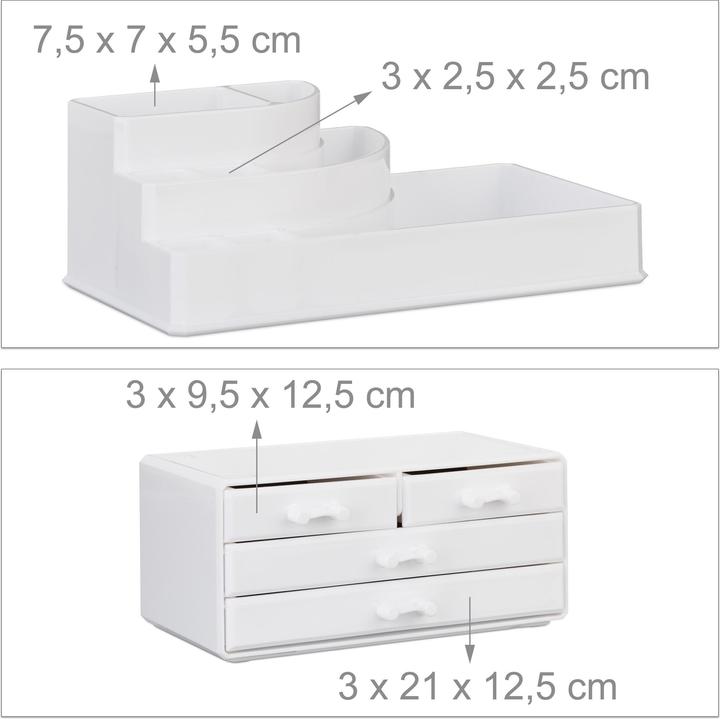 Actual product image Relaxdays Makeup Organizer with 4 Drawers