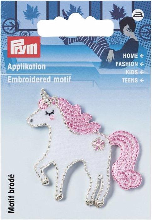 Produktbild Prym Applikation Einhorn, weiss/rose (1 x)