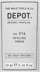 Depot 300 Hair Stylings No 316 Uv Filter Hair Styling Cream Medium Hold - 10 Ml (Haarwachs, 10 ml)