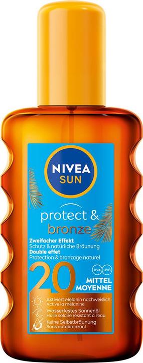 NIVEA Sun Protect & Bronze Sonnenöl (Sonnenöl, SPF 20, 200 ml, 220 g)
