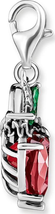 Actual product image Thomas Sabo Charm pendant strawberry silver (With stone(s), 925 silver)